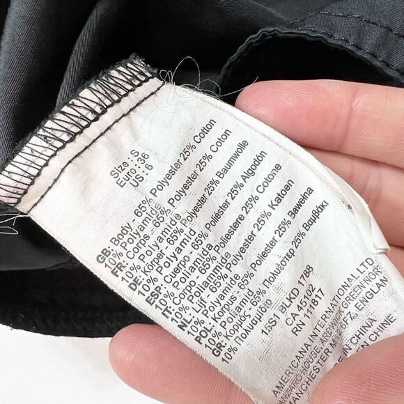 Bench Anorak Jacket Women's Small Black Hooded Full Zip Cotton Blend Windbreaker - Picture 6 of 9